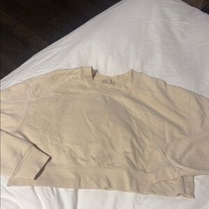 Nuuds Cream Crop Sweatshirt